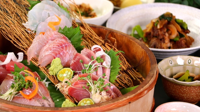 【刺身大漁盛り×海鮮創作料理】串本の旬魚を食べ尽し！鮮魚大満足プラン